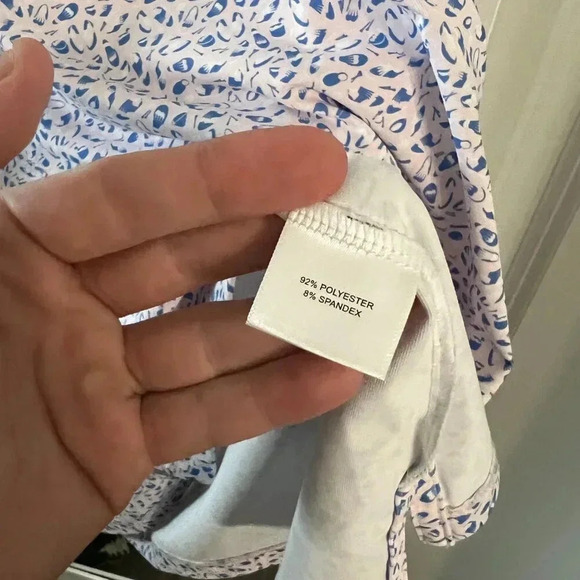 Peter Millar Women’s Sleeveless Polo | Size L | Blue & Pink Striped - Picture 4 of 5